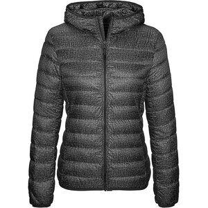 Women's Black Gray Short Down Hooded Puffer Jacket Coat Fabric Packable Ultra